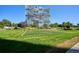 Expansive lawn with well maintained grass space, framed by verdant trees and shrubs at 3131 E Alameda Ave # 1107, Denver, CO 80209
