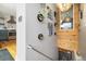 Stairway with decorative wall art adjacent to a kitchen at 882 E Briarwood Cir, Centennial, CO 80122