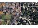 Aerial view of property highlighting its location near a golf course at 6838 Harvest Rd, Boulder, CO 80301