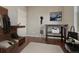 Inviting entryway featuring a modern wood accent wall, bench, and a stylish table with decor at 14667 Crouch Pl, Parker, CO 80134