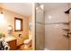 Updated bathroom with new vanity, tile shower, and decorative accents at 530 Windmill Rd, Castle Rock, CO 80108