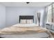 Relaxing bedroom with a comfortable bed, soft lighting, and a view of the neighborhood at 2281 Vaughn # 104A, Aurora, CO 80014