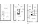Three floor plan featuring a recreation room, hall, living room, dining area, bedrooms, and bathrooms at 421 E Highline Cir, Centennial, CO 80122