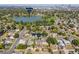 Aerial view of property in a neighborhood near Houston Lake with a view of Denver's skyline at 2348 W Ford Pl, Denver, CO 80223