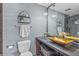 Stylish bathroom featuring unique vessel sink, modern fixtures, and decorative accents for a spa-like feel at 6680 E Mississippi Ave # 3, Denver, CO 80224