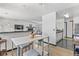 Open-concept dining area connected to the living room, great for entertaining at 6680 E Mississippi Ave # 3, Denver, CO 80224