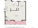 First floor plan showing kitchen, dining area, living room, and porch with measurements at 7852 S Logan St, Littleton, CO 80122