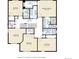 Detailed floor plan showcasing the layout of the upper level, including the bedrooms and bathrooms at 4971 Ceylon Way, Denver, CO 80249