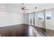 Bright bedroom with hardwood floors and access to a deck at 63 Harrison St, Denver, CO 80206