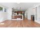 Bright living room with hardwood floors and built-in shelving at 63 Harrison St, Denver, CO 80206