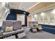 Unique airplane themed theater room with comfortable seating and customized interior at 4719 Beverly Ln, Erie, CO 80516