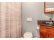 Cozy bathroom with shower and marble sink at 17635 Silver Fox Ct, Mead, CO 80542