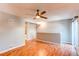 Spacious bedroom with ceiling fan and sliding glass door at 2479 S Xanadu Way # C, Aurora, CO 80014