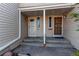 Two front door entrances side by side, each with glass accents and welcome mats at 2479 S Xanadu Way # C, Aurora, CO 80014