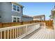 Spacious wooden deck in fenced backyard, perfect for outdoor entertaining at 15277 Fillmore St, Thornton, CO 80602