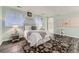 Bedroom with wood floors, a decorative rug, and elegant decor with two windows for natural light at 5426 S Jasper Way, Centennial, CO 80015