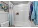 Bathroom showcasing a shower/tub combo and decorative curtain at 3953 John Ave, Castle Rock, CO 80104