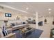 Basement featuring neutral carpet and recessed lighting, complete with furniture and decor at 4656 Tanglewood Trl, Boulder, CO 80301