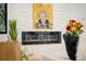 Close up of a modern fireplace featuring a unique design and cozy ambiance at 4656 Tanglewood Trl, Boulder, CO 80301