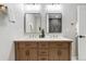 Double vanity bathroom with modern fixtures and sleek design at 5030 N Bryant, Denver, CO 80221