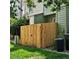 Enclosed backyard with privacy fence and green grass at 1641 S Idalia Cir # F, Aurora, CO 80017