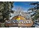 Sunstone Townhomes sign, a covenant controlled community at 1641 S Idalia Cir # F, Aurora, CO 80017