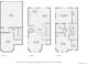 Floor plan displaying the layout of the three floors, including the garage, kitchen, and bedrooms at 535 Elmhurst Way # A, Highlands Ranch, CO 80129