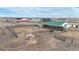 Aerial view of barn and fencing at 32350 E 137Th Way, Brighton, CO 80603