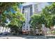 A full building exterior showcases its architectural design and urban setting at 2 Adams St # 1504, Denver, CO 80206