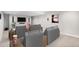 Cozy home theater features comfortable seating, large screen, and premium sound system, perfect for movie nights at 529 Uinta Way, Denver, CO 80230