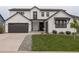 Beautiful two-story home featuring a well-manicured lawn, a two-car garage, and modern architectural design at 39405 Stockton Cir, Elizabeth, CO 80107