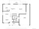 First floor plan outlining the layout, including the kitchen, living room, dining area and garage at 4863 Quail Ct, Frederick, CO 80504