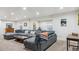 Spacious basement living room with large comfortable seating and recessed lighting at 1302 Milbury St, Castle Rock, CO 80104
