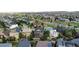 Panoramic aerial shot capturing a meticulously planned community with lush green spaces, and well-maintained homes at 30 Sun Up Ct, Erie, CO 80516