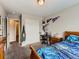 This bedroom features flags and a desk area to the right of a closet at 30 Sun Up Ct, Erie, CO 80516