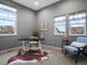 Bright home office with three windows, comfortable furniture, and stylish decor at 2351 Lassen Ln, Castle Rock, CO 80109
