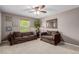 Sitting room with carpet, ceiling fan, couch and chair at 20182 E Maplewood Pl, Centennial, CO 80016