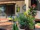 Bright patio with seating and potted plants at 4696 S Yates St, Denver, CO 80236