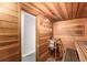 Relaxing sauna with wooden benches, perfect for unwinding after a long day at 3141 S Tamarac Dr # 110G, Denver, CO 80231