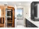 Bright bathroom featuring a modern vanity, walk-in shower, and sauna at 2001 Lincoln St # 3121, Denver, CO 80202