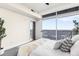 Bedroom showcasing floor-to-ceiling windows and city views at 2001 Lincoln St # 3121, Denver, CO 80202