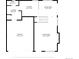 First floor layout featuring kitchen, dining area, living room, garage, bath and laundry rooms at 20000 E Mitchell Pl # 39, Denver, CO 80249