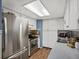 Modern kitchen featuring stainless steel appliances, white cabinets, and ample counter space at 1935 W 102Nd Ave, Thornton, CO 80260