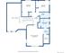 Upstairs floor plan featuring bedrooms, bathrooms, a hall, and a primary bedroom with walk-in closet at 17040 Numa Pl, Parker, CO 80134