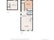 Floor plan showcasing the layout of the rooms, including the kitchen, living room, bedroom, and dining area at 2508 Kensing Ct, Denver, CO 80211