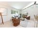 Bright, spacious living room with stylish furniture and large windows at 7453 E Jefferson Dr, Denver, CO 80237