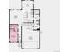 Detailed main-level floor plan featuring a kitchen, great room, and two-car garage layout at 13342 Blue Amber Ct, Parker, CO 80134