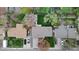 An aerial view directly overhead showing the house and the neighboring homes and trees at 1359 S Brentwood Way, Lakewood, CO 80232