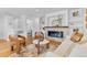 Stylish living room with a modern fireplace, open shelving, and contemporary decor at 1845 W 39Th Ave, Denver, CO 80211