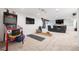 Finished basement featuring a home theater, gym, and arcade, offering multiple spaces for entertainment and recreation at 10681 Sundial Rim Rd, Highlands Ranch, CO 80126